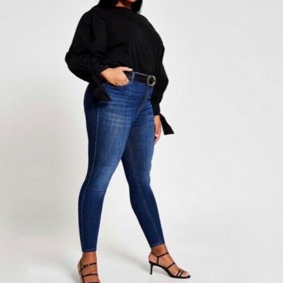 River Island Womens NWT Hailey High Rise Jeans Size Plus 18 - Picture 1 of 7